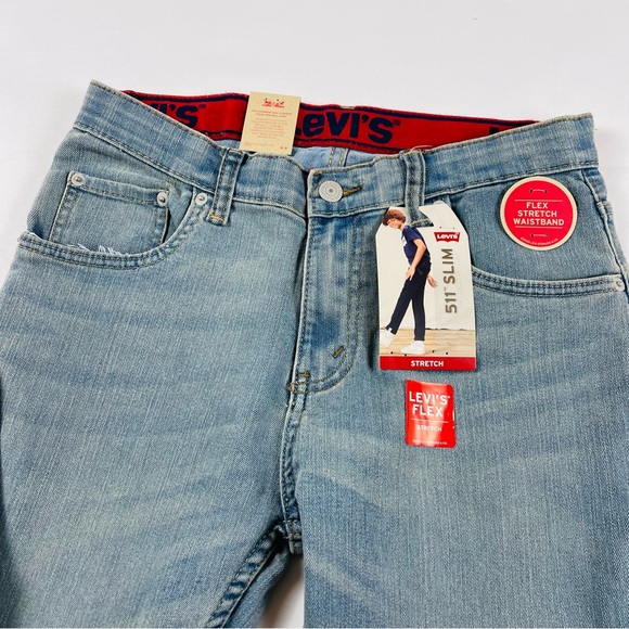Levi's 511 Slim Flex Stretch Blue Jeans Boy Youth Size: 18 Reg 29x31 New MSRP:48 - Picture 4 of 15